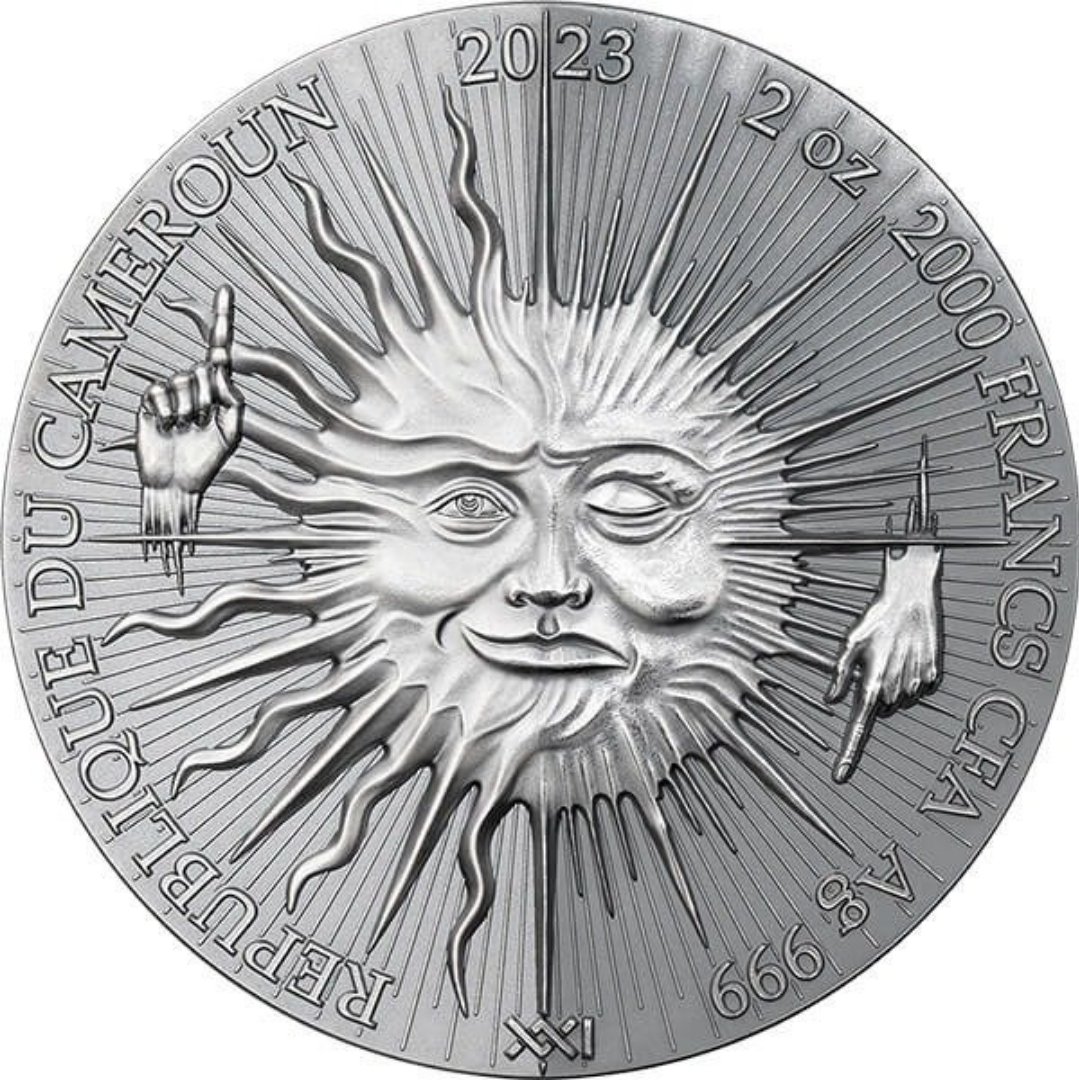2023 Chronos Dual Essence – 2 oz Sølvmønt .999 (Antique Finish) - Billede 3
