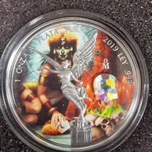 Mexican Libertad 2018 – 1 oz Sølv – Farvet Special Edition (Nr. 007/500)