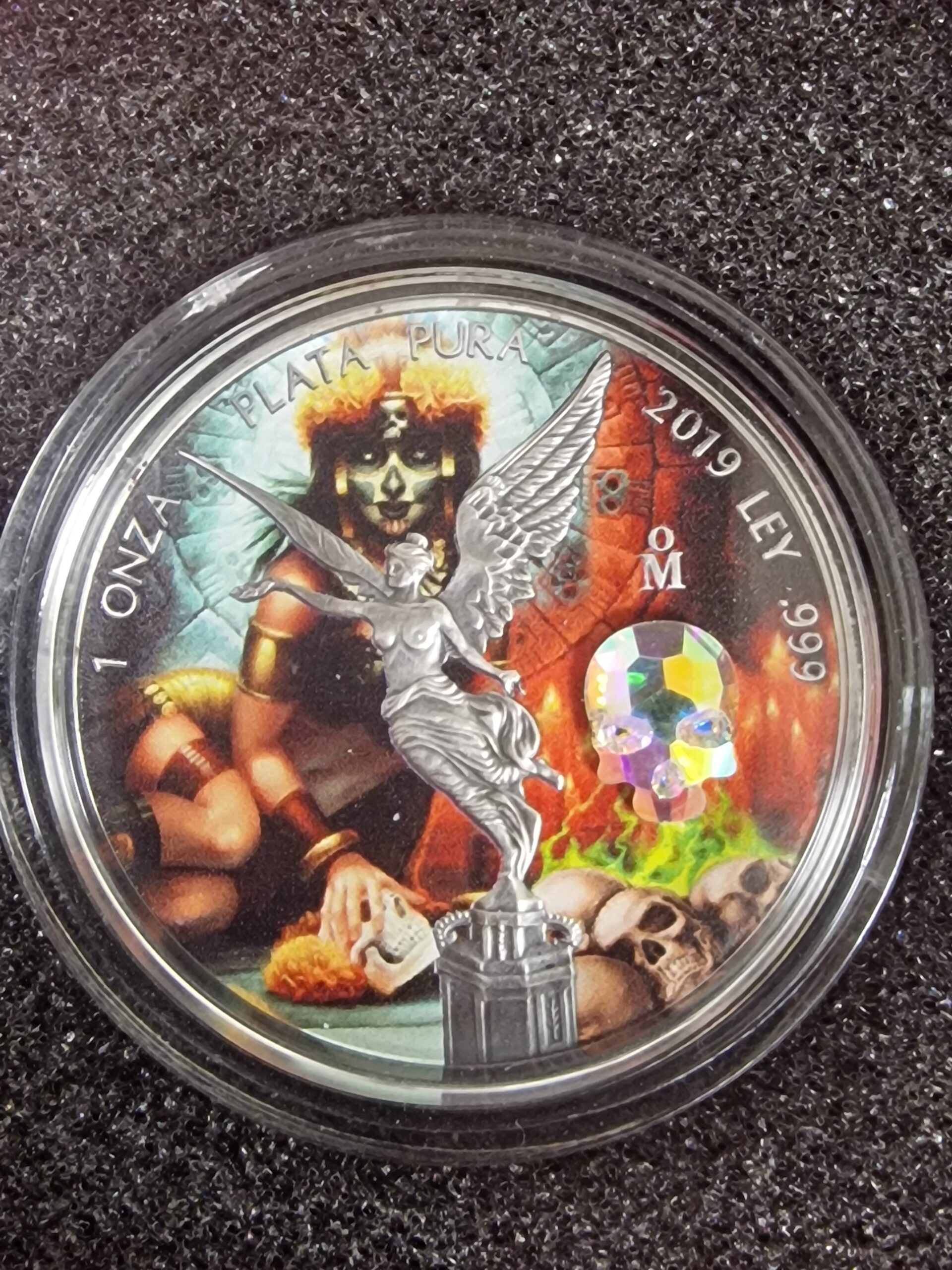 Mexican Libertad 2018 – 1 oz Sølv – Farvet Special Edition (Nr. 007/500)