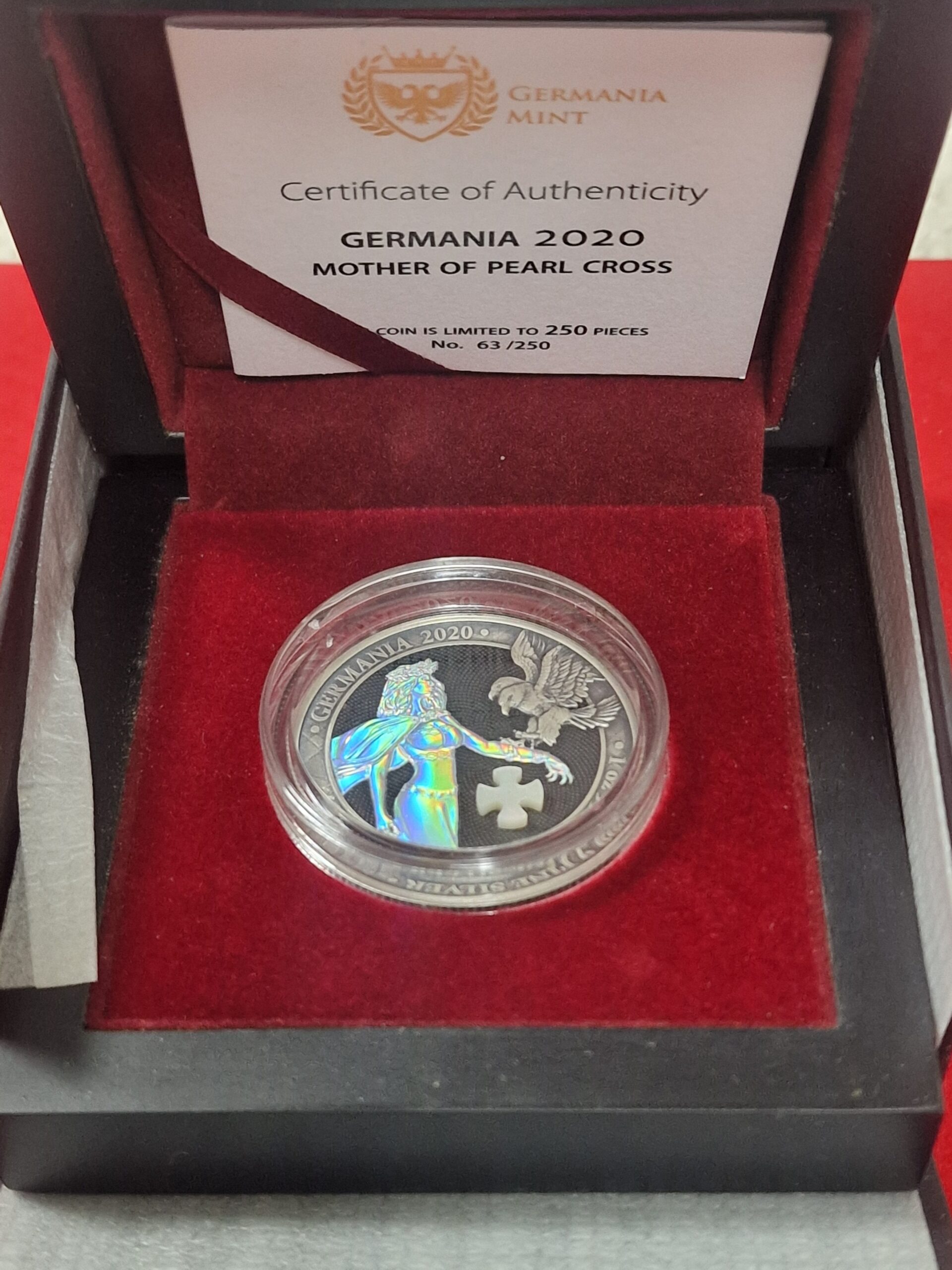 Germania 2020 – Mother of Pearl Cross – 1 oz Silver (.9999) - Billede 3