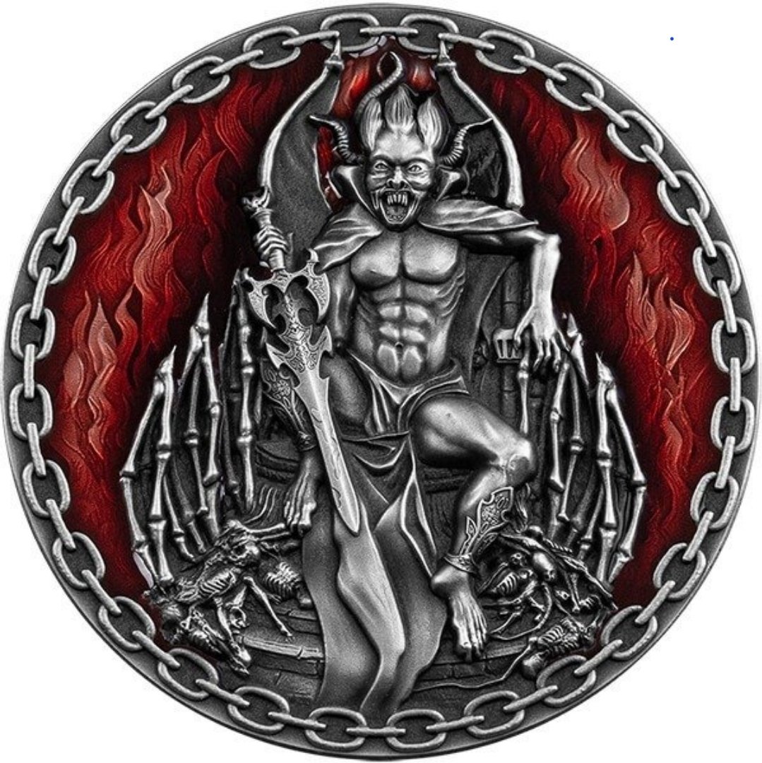 🔥 Mephistopheles – Devils & Demons 2022
2 oz Sølvmønt • Antique Finish • Kun 500 stk worldwide