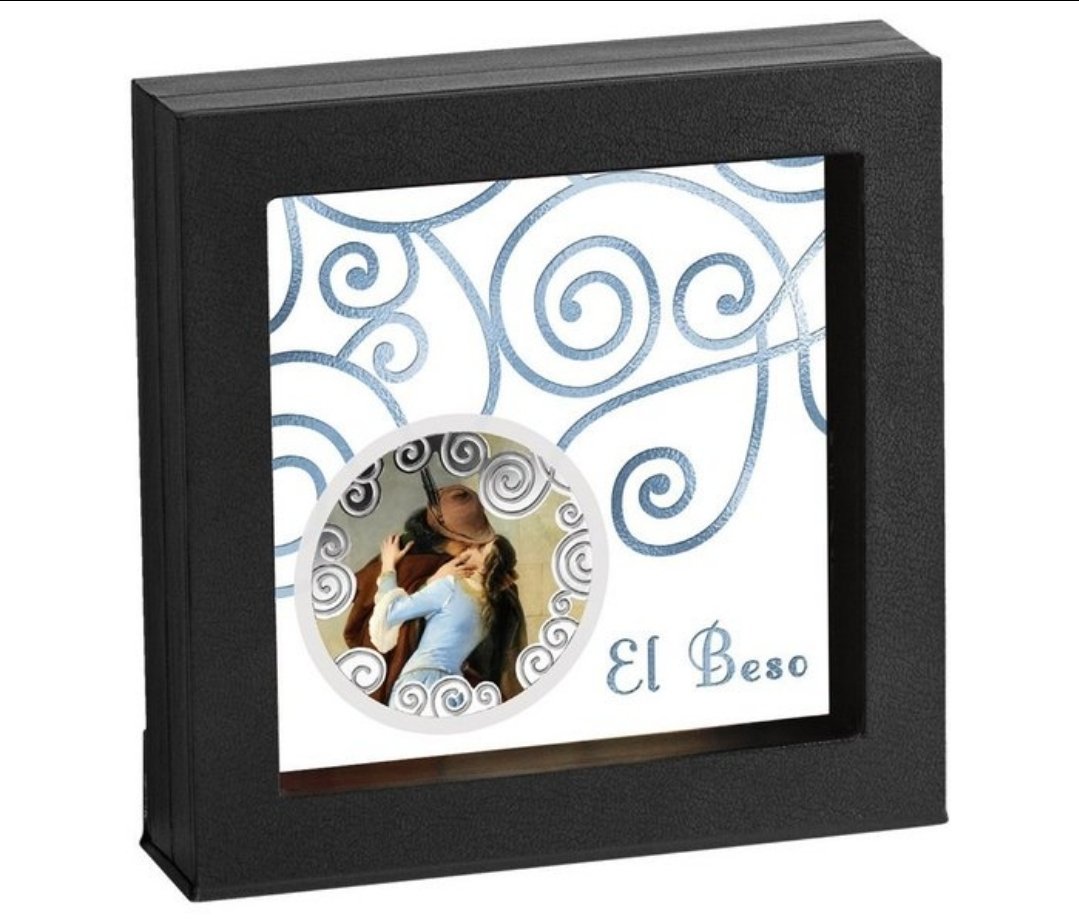 💙 El Beso – Francesco Hayez 2021/2022
1 oz Proof Silver • Kunstmønt • Kun 555 stk worldwide - Billede 3