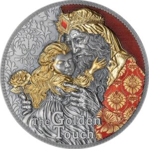 👑 The Golden Touch – Twists of Destiny 2023
2 oz Silver .999 • High Relief • Forgyldning • Antique Finish
Kun 500 stk worldwide