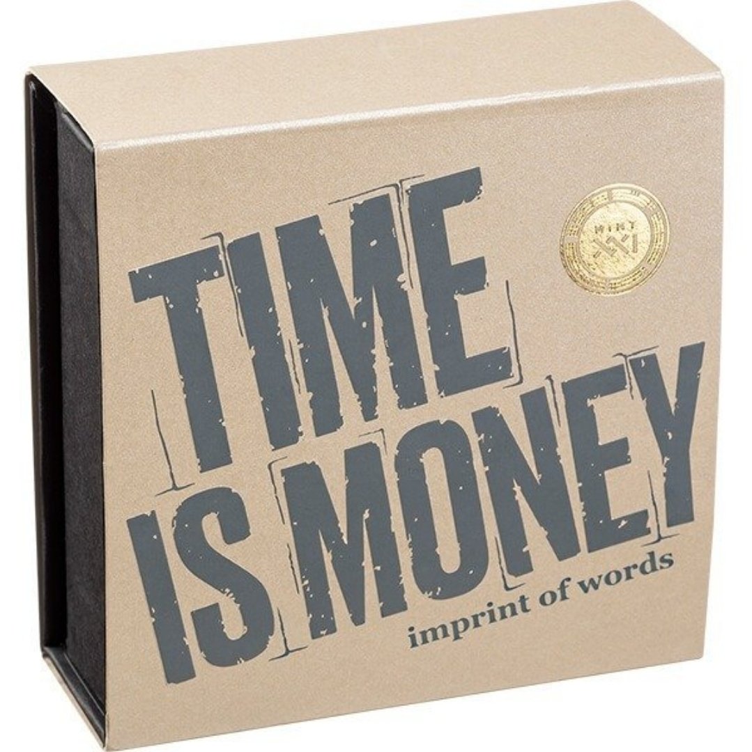 ⏳ Time is Money – 2023
2 oz Silver .999 • Antique Finish • High Relief • Kun 500 stk worldwide - Billede 4