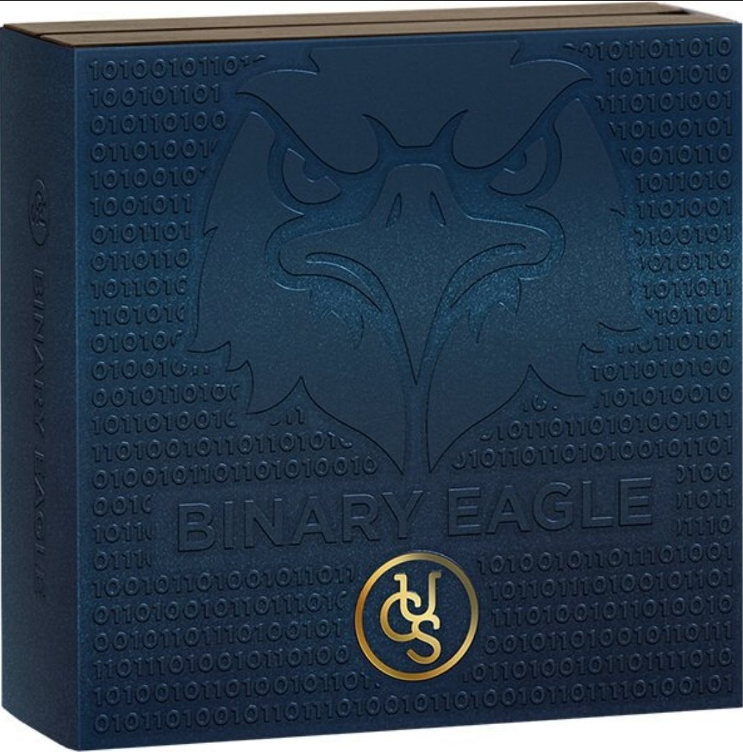 🦅 Binary Eagle – 1000 Satoshi 2023
2 oz Silver .999 • Antique Finish • Holografisk sikkerhed • 1000 stk worldwide - Billede 6
