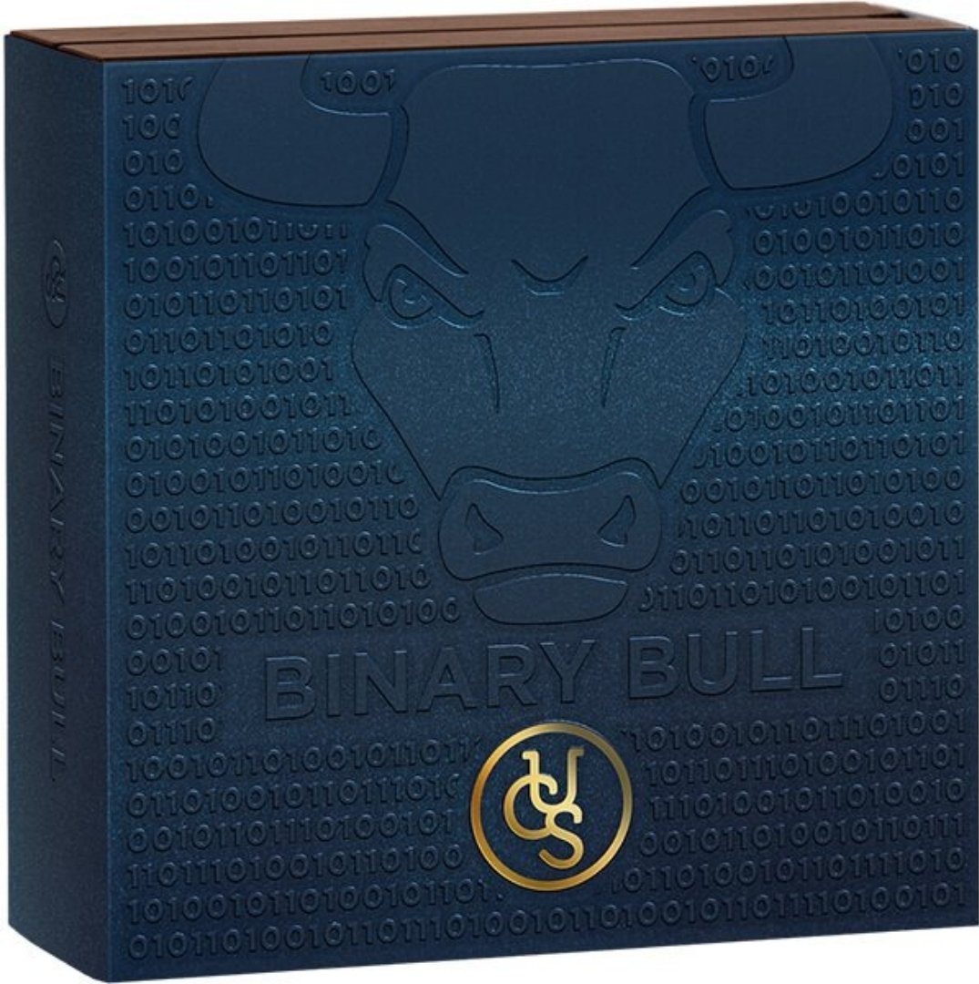 đ Binary Bull â 1000 Satoshi 2024
2 oz Silver .999 ⢠Antique Finish ⢠Højrelief ⢠15 Years Bitcoin Anniversary ⢠1000 stk - Billede 8