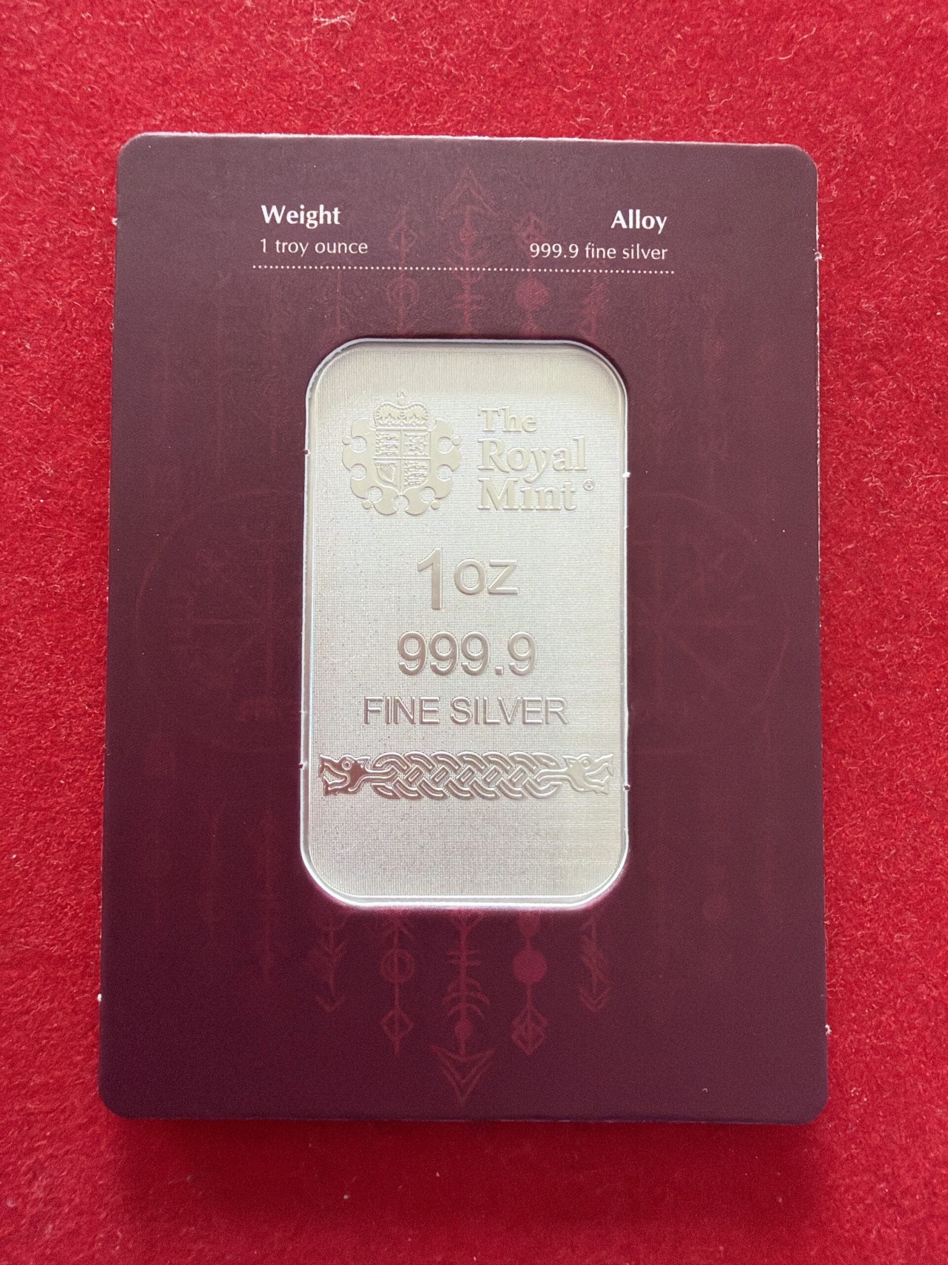🇬🇧 Thor – The Royal Mint x Germania Mint • 1 oz Silver Bar • Sealed Card - Billede 2