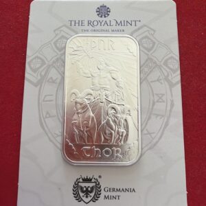 🇬🇧 Thor – The Royal Mint x Germania Mint • 1 oz Silver Bar • Sealed Card