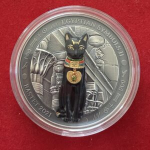 Eksklusiv 3 oz sølvmønt - Egyptian Symbols - Bastet 2010
